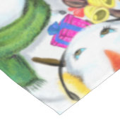 Bonne nappe de Noël Snowmans (Angle)