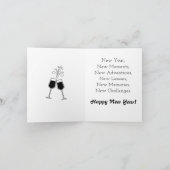 Bonne Nouvelle année 2022 invitation turquoise (Intérieur)