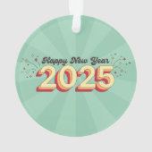Bonne nouvelle année 2025 texte rétro (dos)