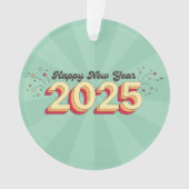 Bonne nouvelle année 2025 texte rétro (devant)