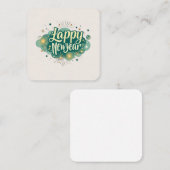 Bonne nouvelle année Carré Carte de visite (Devant / Derrière)