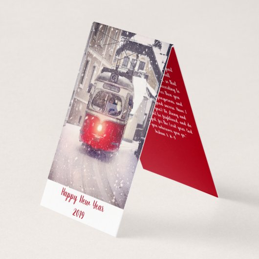 Bonne nouvelle année Carte de vacances Joshua 1:8- (Front)