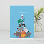 Bonne nouvelle année carte de voeux (Debout devant)