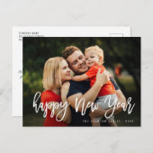 BONNE NOUVELLE ANNÉE | Carte de voeux de script de (Devant / Derrière)