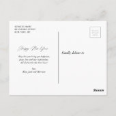 BONNE NOUVELLE ANNÉE | carte de voeux de script de (Dos)