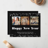 Bonne nouvelle année Carte photo moderne (Devant/Arrière en situation)