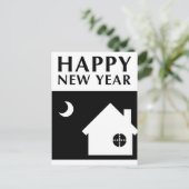 bonne nouvelle année nouvelle adresse faire-part (Debout devant)