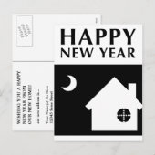 bonne nouvelle année nouvelle adresse faire-part (Devant / Derrière)