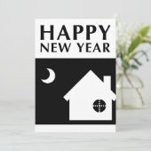 bonne nouvelle année nouvelle adresse faire-part (Debout devant)