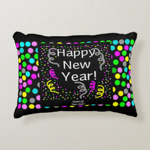 Bonne nouvelle année Salutations Accent Coussin