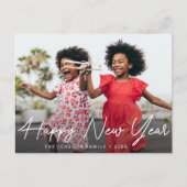 BONNE NOUVELLE ANNÉE | typographie script carte de (Devant)