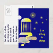 Bonne Nouvelle Carte postale Affirmation Voyage (Devant / Derrière)