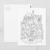 Bonne nouvelle couleur de maison dans carte postal (Devant / Derrière)