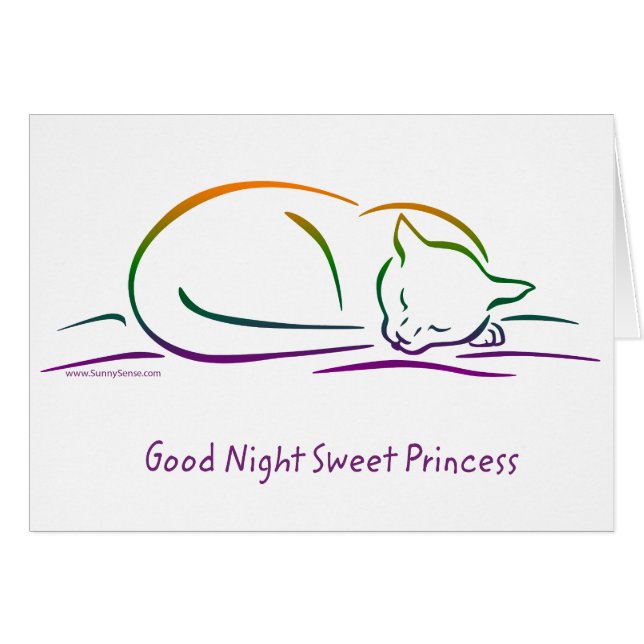 Bonne Nuit Douce Princesse (Chat) (Devant horizontal)