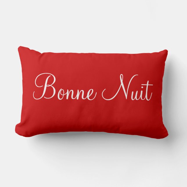 Bonne Nuit Sweet Dreams Decorative Bedroom Accent Kussen (Voorkant)