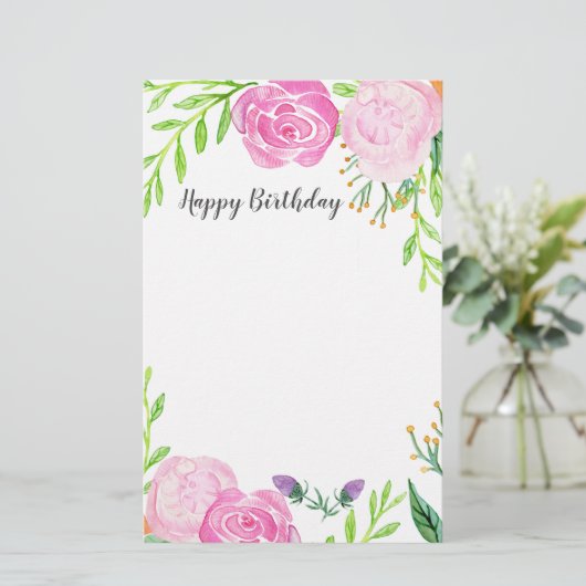 Bonne papeterie d'anniversaire (Debout devant)