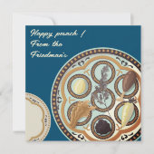 Bonne Pâque| Belle Invitation Seder Pesach (Devant)