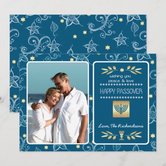 Bonne Pâque. Carte photo personnalisé (Devant / Derrière)