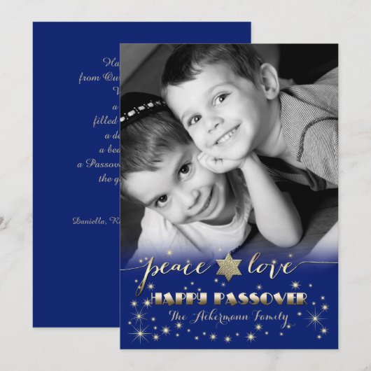 Bonne Pâque. Carte photo personnalisé (Devant / Derrière)