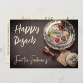 Bonne Pâque | Invitation Seder Pesach (Devant / Derrière)