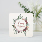 Bonne Pâque Juive Fête Florale Carte de vacances (Debout devant)