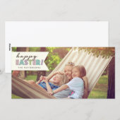 Bonne Pâques Bonjour Carte photo de printemps (Devant / Derrière)