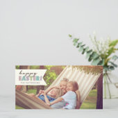 Bonne Pâques Bonjour Carte photo de printemps (Debout devant)