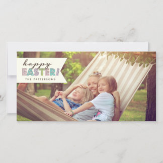 Bonne Pâques Bonjour Carte photo de printemps