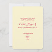 Bonne Pâques - Carte d'invitation (Dos)