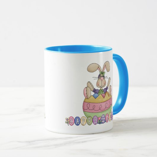 Bonne Pâques Funny Bunny Mug (Devant droit)