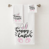 Bonne Pâques mignonne lapin oreilles et pieds (En situation)