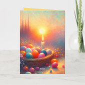 Bonne Pâques Panier Panier Plié Carte de vacances (Dos)