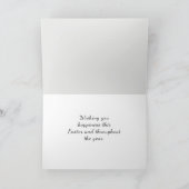 Bonne Pâques Pink Tulip Carte de vacances pliée (Intérieur)