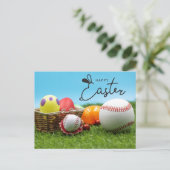 Bonne Pâques pour le joueur de baseball Carte post (Debout devant)