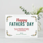 BONNE PÈRE'S DAY Carte de vacances personnalisée (Debout devant)