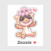 Bonne pieuvre - Sticker (Feuille)