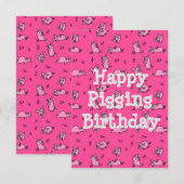 Bonne Pigging Anniversaire Carte Amusante (Devant / Derrière)
