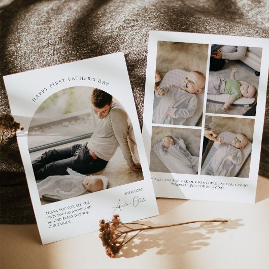Bonne première Fête des pères Carte photo moderne