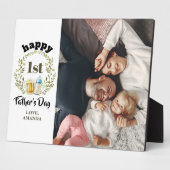 Bonne première Fête des pères personnalisée Plaque (Côté)