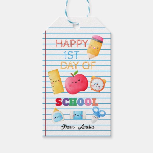 Bonne première journée de l'école étiquettes (Devant)