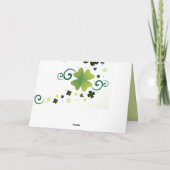 Bonne prière de la Saint Patrick pour vous Carte (Dos)