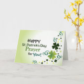 Bonne prière de la Saint Patrick pour vous Carte (Fleur jaune)