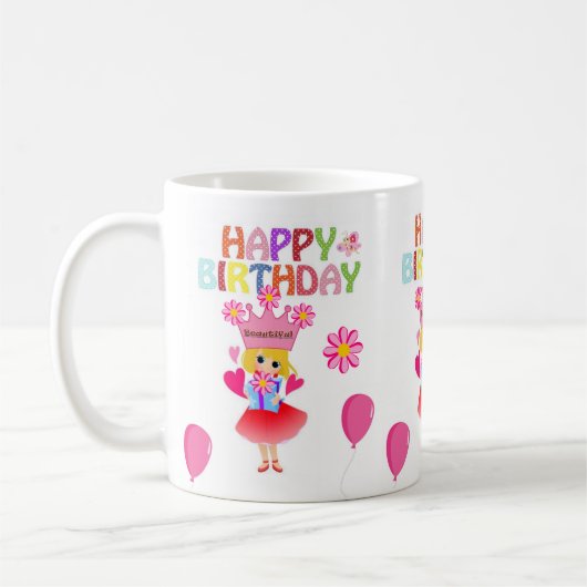 Bonne princesse Mug Anniversaire (Gauche)