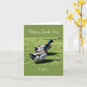 Bonne Quack Day Plié Carte de voeux (Fleur jaune)