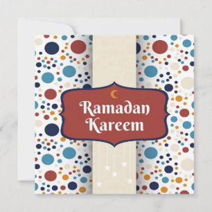 Bonne Ramadan Kareem Crescent Carte de vacances