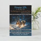 Bonne Reindeer Fête Invitation (Debout devant)