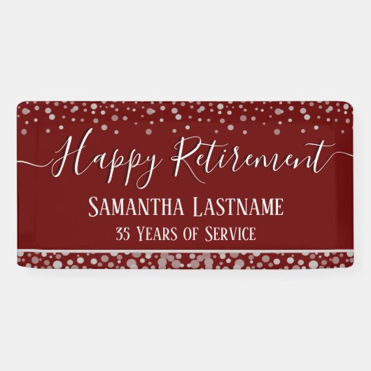 Bonne retraite Budget Confetti Bannière (Horizontal)