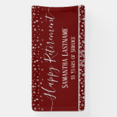 Bonne retraite Budget Confetti Bannière (Verticale)