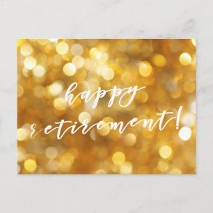 Bonne retraite ! Carte postale Glamour Gold Sparki