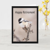 Bonne retraite Casquette noir carte de chickadee (Fleur jaune)